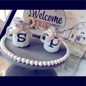 Handmade salt & pepper shakers